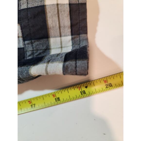 Carhartt Shirt Mens Large Gray Black Plaid Long Sleeve Loose Fit Button Down - Picture 7 of 9